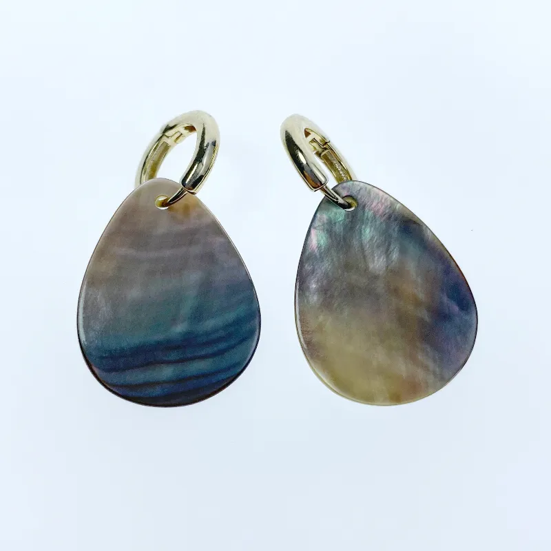 Drop Disc Beads Black Mother of Pearl 26mm Disc Pendants BM-0046 - Image 3