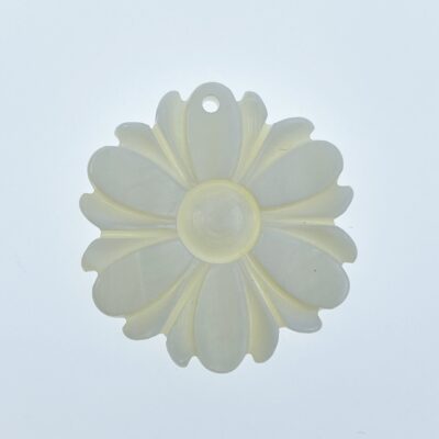 Tropical Flower Beads White Freshwater Mother of Pearl FWM-0003