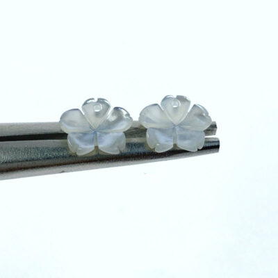 Alternative view of 10pc Sakura Flower Beads Charms White Mother Of Pearl 10mm WM-0106