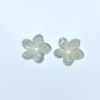 10pc Tropical 5 Petal Flower White Mother of Pearl Beads 10mm Hawaiian Minimalist Design For Earrings Jewelry Making WM-0034