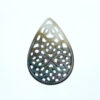 2pc Filigree Drop Beads Black Mother Of Pearl Pendants BM-0055