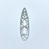 2pc 11mm x 39mm Natural White Mother of Pearl Filigree Drop Shape Pendants WM-0128