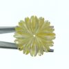 4pc 30mm Hand Carved Yellow Mother of Pearl Daisy Flower Beads YM-0010