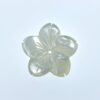 6pc 25mm Hand Carved White Mother of Pearl 5-petal Flower Beads WM-0162