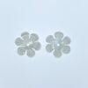 10pc Mother Of Pearl Flower Beads Charm Pendant White 12mm Hand Carved Petal Tropical Hawaii Minimalist Design DIY Jewelry Earrings WM-0009