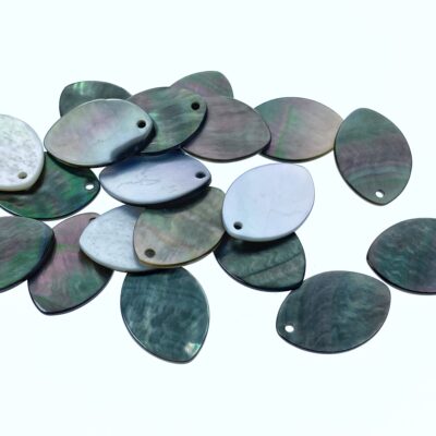 Alternative view of 10pc Marquise Beads Black Mother Of Pearl 20mm DIY Earring Charms BM-0103