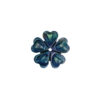 Heart Petal Flower Beads Black Mother Of Pearl BM-0104