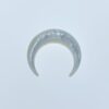 2pc Crescent Moon Beads White Mother Of Pearl 20mm Hand Carved WM-0031