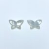 4pc 10mm x 12mm Organic Hand Carved White Mother of Pearl Butterfly Beads WM-0142