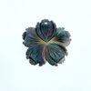 6pc Hibiscus Flower Beads Black Mother Of Pearl BM-0014