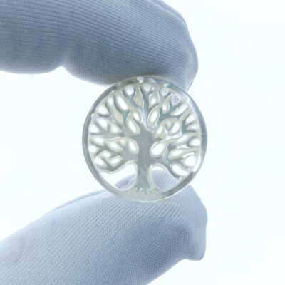 2pc Tree Of Life Beads White Mother of Pearl Pendants WM-0072