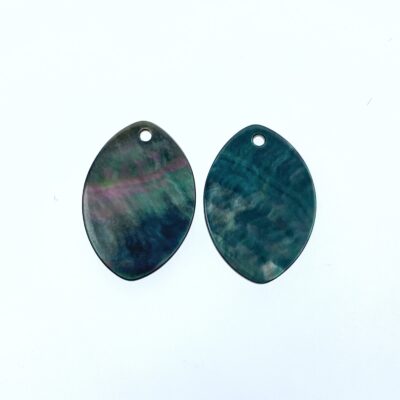 10pc Marquise Beads Black Mother Of Pearl 20mm DIY Earring Charms BM-0103