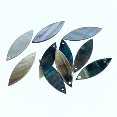 Alternative view of 10pc Marquise Beads Black Mother Of Pearl 30mm DIY Jewelry BM-0027