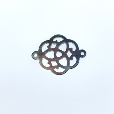 2pcs Celtic Knot Beads Black Mother of Pearl Connectors Pendants BM-0004