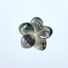 6pc 20mm Hand Carved Black Mother of Pearl 5-petal Flower Beads BM-0030