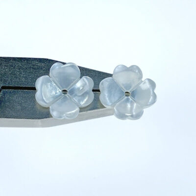 10pc Flower Bowl Beads White Mother Of Pearl 10mm Charms For DIY Jewelry WM-0079