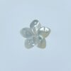 6pc 17mm Hand Carved White Mother of Pearl Plumeria Flower Pendants