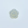 10pc Rose Flower Beads White Mother Of Pearl 10mm Pendants Charms WM-0019