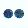 2pc 22mm Natural Abalone Shell Hand Carved Daisy Flower Pendants AB-0022