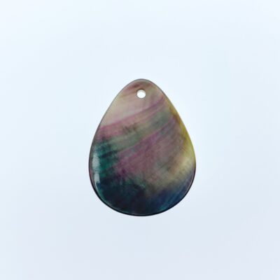 10pc Drop Disc Beads Black Mother of Pearl 26mm Disc Pendants BM-0046