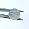 2pc Moon Face Beads White Mother of Pearl Cabochon