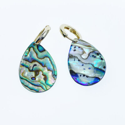 Alternative view of 4pc Drop Disc Beads Abalone Shell Pendants DIY Jewelry AB-0009