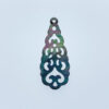 2pc Filigree Drop Shape Black Mother Of Pearl Beads Charm Pendant BM-0036