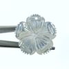 4pc 28mm Hand Carved White Mother of Pearl 5-petal Flower Pendants WM-0205