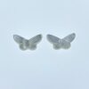 4pc 7mm x 13mm Organic Hand Carved White Mother of Pearl Butterfly Beads WM-0094