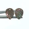 10pc Leaf Beads Brown Mother Of Pearl Charms 20mm Hand Carved BGM-0003