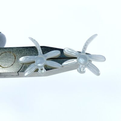 Alternative view of Dragonfly Beads White Mother Of Pearl Jewelry Making Hand Carved WM-0119