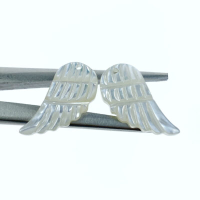 4pc Angel Wings White Mother Of Pearl Wing Pendants WM-0032