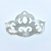 2pc Lotus Leaf Beads White Mother of Pearl Filigree WM-0088