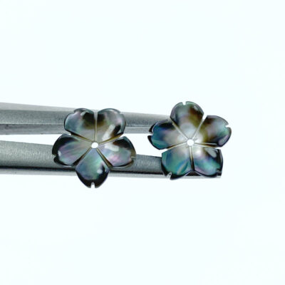 Alternative view of 10pc Sakura Flower Black Mother Of Pearl Beads DIY Jewelry BM-0062