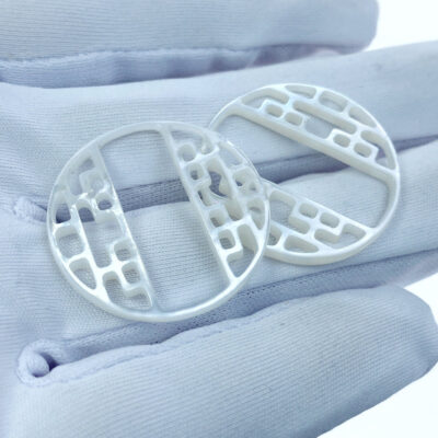 Alternative view of 2pc Filigree Round Pendant Beads Organic White Mother of Pearl WM-0014