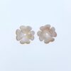10pc Pink Mother Of Pearl Flower Beads 10mm Hand Carved Flower Charms For Earrings Jewelry Making Minimalistic Cute Design Natural PM-0001
