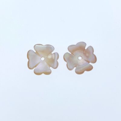 10pc Pink Mother Of Pearl Flower Beads 10mm Hand Carved Flower Charms For Earrings Jewelry Making Minimalistic Cute Design Natural PM-0001