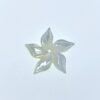 6pc 20mm Hand Carved White Mother of Pearl 5-petal Flower Beads WM-0012