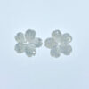 10pc Hawaiian Flower Beads White Mother Of Pearl 12mm Hand Carved WM-0151